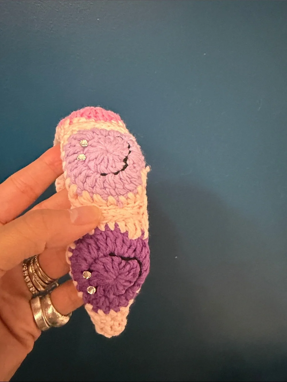 Bari Lynn Crochet Kids Headband with Multicolor Accents